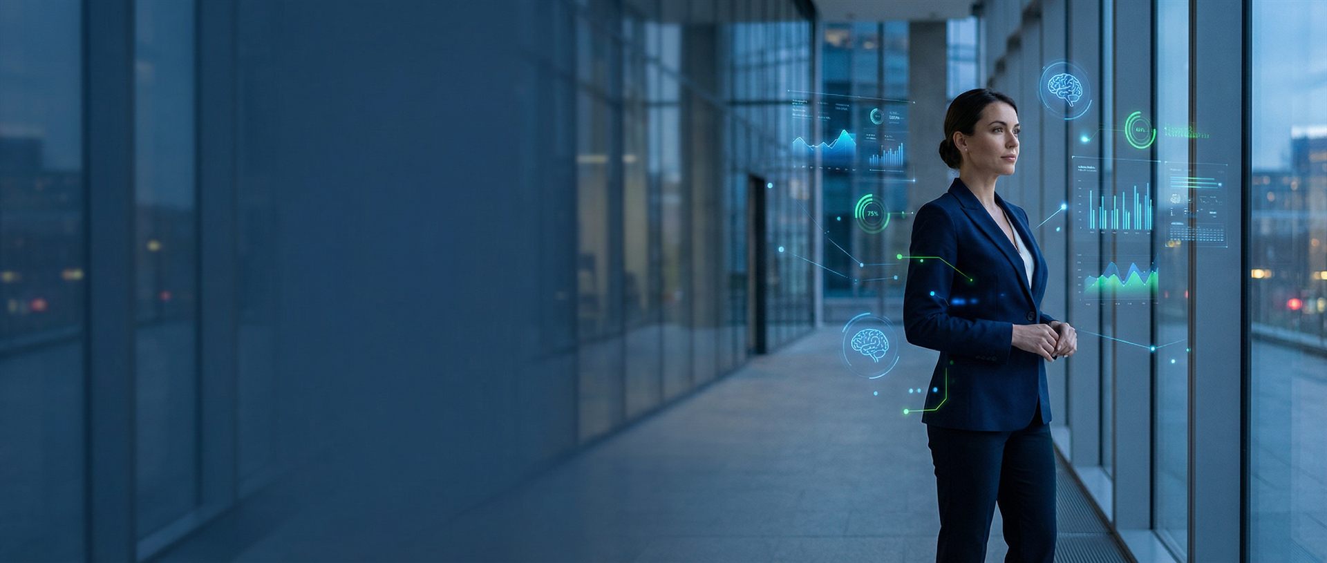 Technology professional at work in a corporate environment